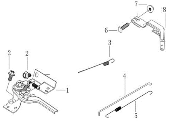 Control lever MH 197 RKS (K800 HC) Rotary tiller