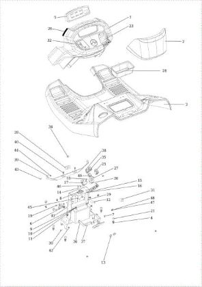 Dashboard OM 106/24 KH (K2400AVD V-Twin) 4X4 Cat. 2017 Garden tractor