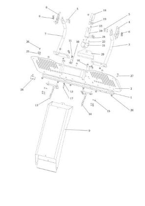 Chute and collector assy OM 106/24 KH (K2400AVD V-Twin) 4X4 Cat. 2017 Garden tractor