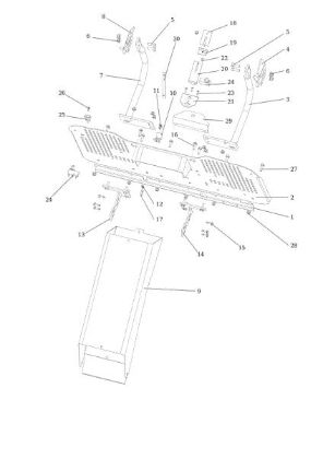Chute and collector assy (steel cutting deck) OM 124/24 KH (K2400AVD V-Twin) Cat. 2017 Garden tractor