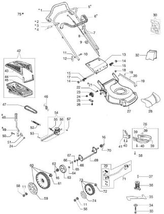 Illustrated parts list GV 48 TK ALLROAD 3 (K600) Lawnmower
