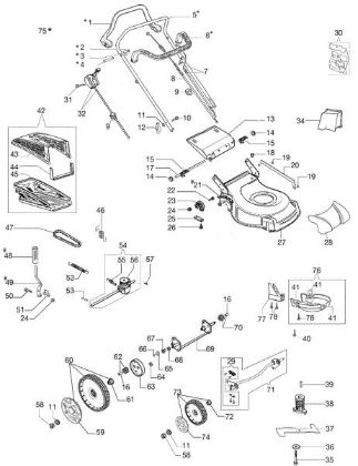Complete illustrated parts list GV 53 TK ALL ROAD 3 (K650) Lawnmower