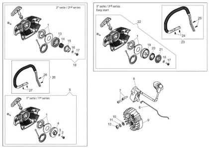 Starter assy GSH 560 (Euro 2 - Euro 5) Chainsaw