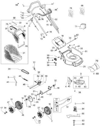 Complete illustrated parts list G 48 TK COMFORT PLUS (K600) (2018) Lawnmower