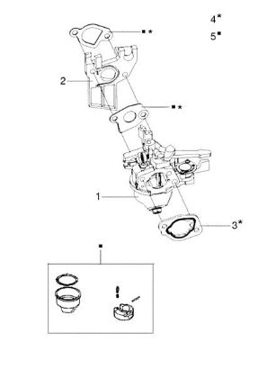 Carburetor MH 198 RK (K800 HC) Rotary tiller