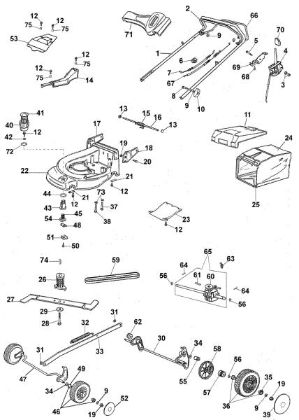 Complete illustrated parts list MAX 53 TA Lawnmower