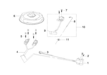 Flywheel OM 107 L/16 KH (K1600AVD) Cat. 2018 Garden tractor