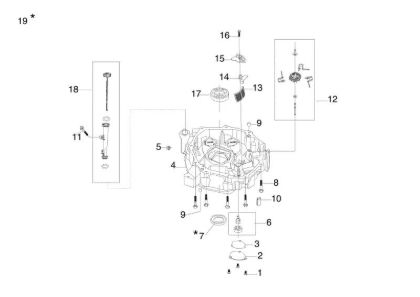 Crankcase cover OM 107 L/16 KH (K1600AVD) Cat. 2018 Garden tractor