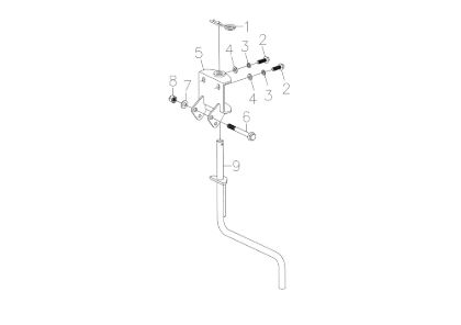 Drag bar MH 198 RK (K800 HC) 35cm Rotary tiller