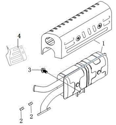 Muffler MH 198 RK (K800 HC) 35cm Rotary tiller