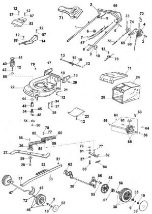Complete illustrated parts list MAX 53 TAV Lawnmower