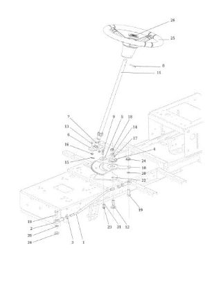Steering arm OM 124/24 KH (K2400AVD V-Twin) Cat. 2018 Garden tractor