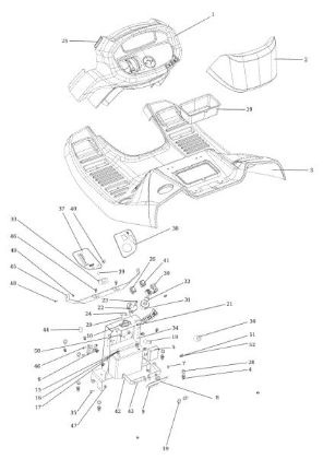 Dashboard OM 124/24 KH (K2400AVD V-Twin) Cat. 2018 Garden tractor