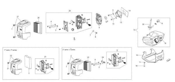 Tank and air filter BCH 400 S Brushcutter
