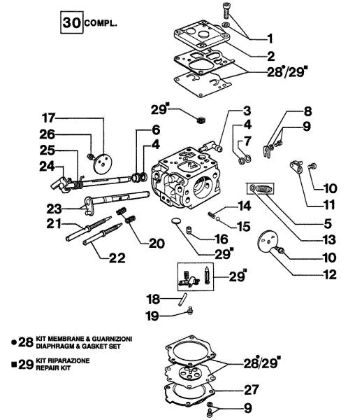 Carburetor 264 TTA Power cutter