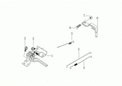 Control lever MH 175 RKS (K800 HT - EURO5) Rotary tiller