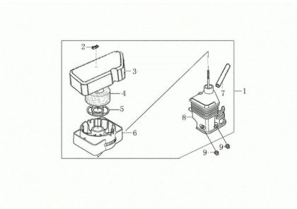 Air filter MH 175 RKS (K800 HT - EURO5) Rotary tiller