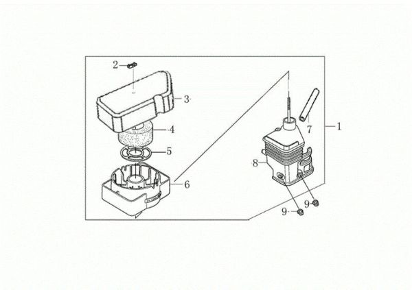 Air filter MH 175 RKS (K800 HT - EURO5) Rotary tiller