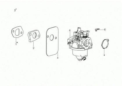 Carburetor G 44 TK COMFORT PLUS (K605) EURO 5 Lawnmower