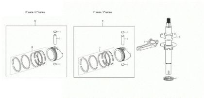Shaft + piston G 48 PK COMFORT PLUS (K605) EURO 5 Lawnmower