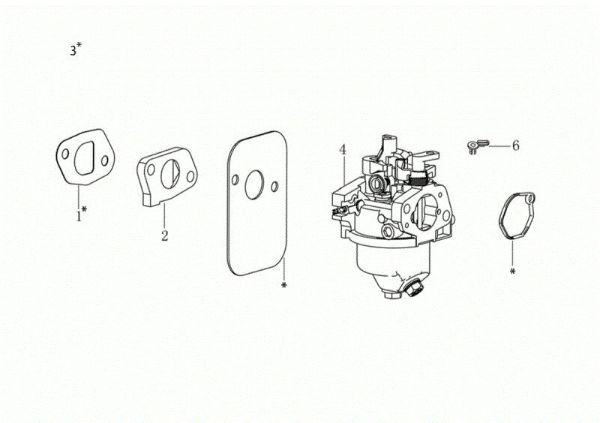 Carburetor GV 48 TK ALLROAD 3 (K605) EURO 5 Lawnmower