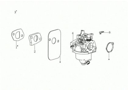 Carburetor MAX 48 TK ALLROAD ALUMINIUM (K655) EURO 5 Lawnmower