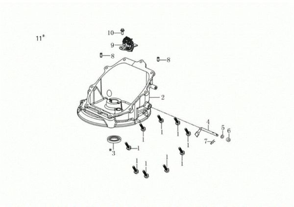 Crankcase cover GV 48 TK ALLROAD PLUS 4 (K655) EURO 5 Lawnmower
