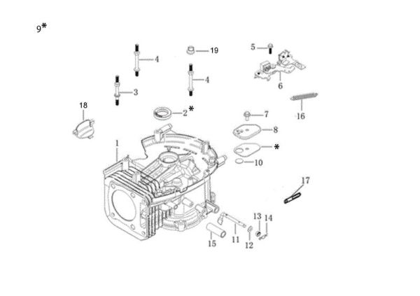 Crankcase MAX 53 TK ALLROAD ALUMINIUM (K805) EURO 5 Lawnmower