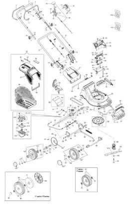 Illustrated parts list MAX 53 TK ALUMINIUM PRO (K805) EURO 5 Lawnmower