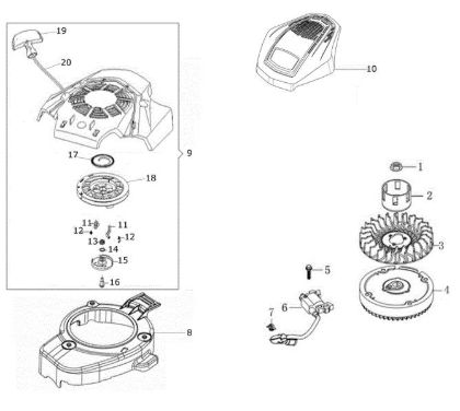 Ignition system G 53 TK ALLROAD EXA 4 (K805) EURO 5 Lawnmower