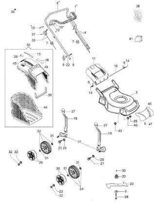Complete illustrated parts list G 48 PBQ COMFORT PLUS EURO 5 Lawnmower