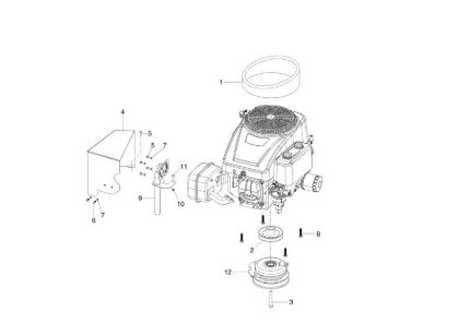 Engine and blade brake MISTRAL 72/12,5 K H (3in1) (K1250) EURO 5 Garden tractor