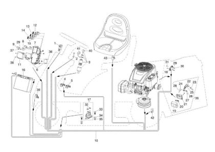 Electrical parts MISTRAL 72/12,5 K H (3in1) (K1250) EURO 5 Garden tractor