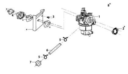 Carburetor MISTRAL 72/12,5 K H (3in1) (K1250) EURO 5 Garden tractor