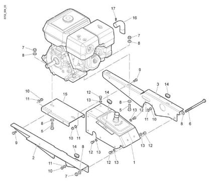 Frame and engine WB 65 (K1100 H) Flail mowers