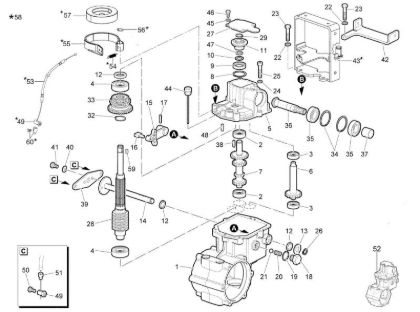 Speed gears of the change WB 65 (K1100 H) Flail mowers