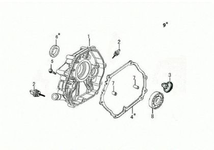 Crankcase cover WB 65 (K1100 H) Flail mowers