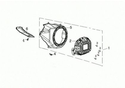 Starter assy WB 65 (K1100 H) Flail mowers