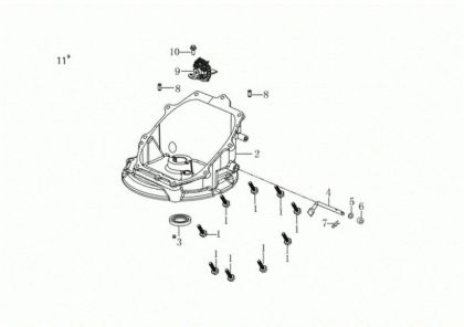 Crankcase cover CR 340 K (K655 HF) Transporter