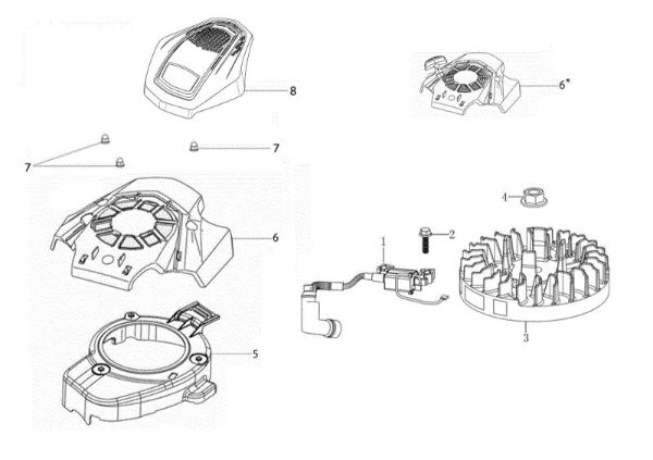 Ignition system G 53 TKE COMFORT PLUS (K655LI) EURO 5 Lawnmower
