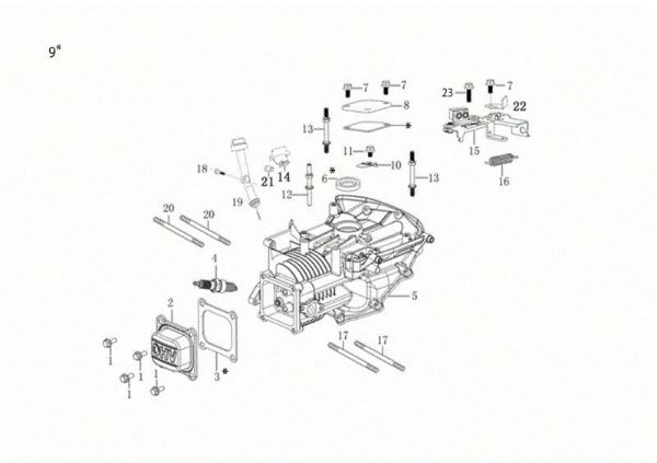 Crankcase GH 48 TK Lawnmower
