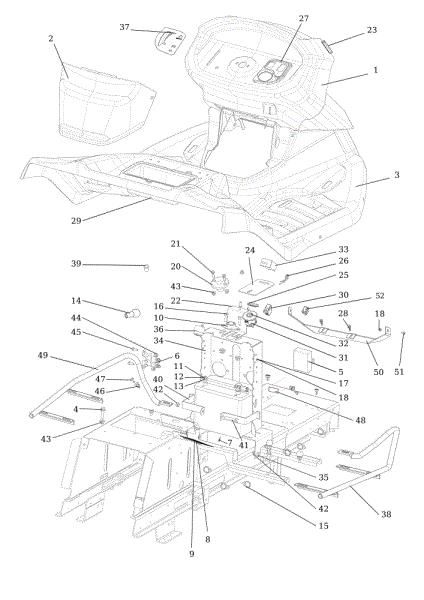 Dashboard OM 92/16KH (K1600AVD) Cat. 2020 Garden tractor