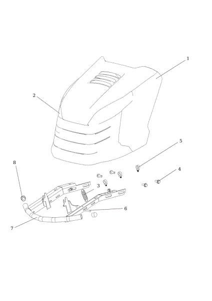 Hood (2/2) OM 92/16KH (K1600AVD) Cat. 2020 Garden tractor