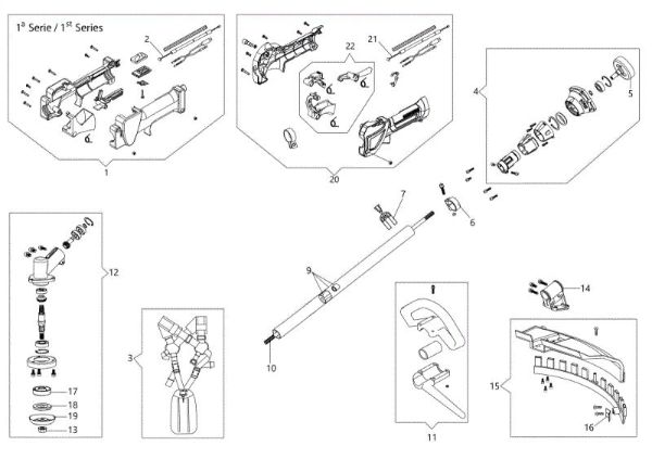 Transmission Unità motore BCH 25 D Brushcutter