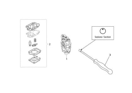 Carburetor Unità motore BCH 25 D Brushcutter