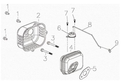 Muffler G 44 TK COMFORT (K450) Lawnmower