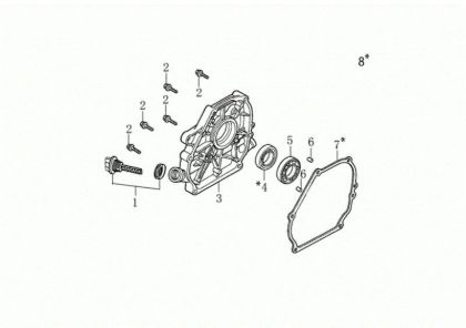 Crankcase cover MOTORE K800 H (EURO 5) Engine K800 H (EURO 5)