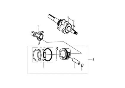 Shaft + piston MOTORE K800 H (EURO 5) Engine K800 H (EURO 5)