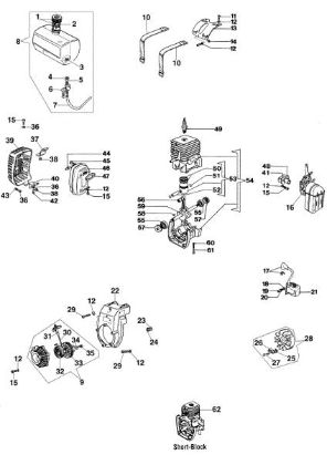 Engine 2° series SA 18 Water pump