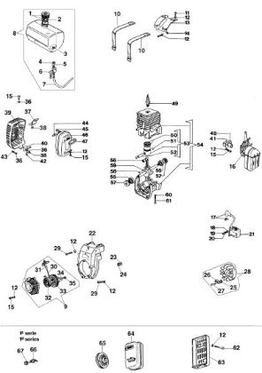 Engine 1° series SA 18 Water pump
